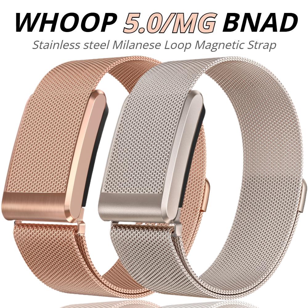 Magnetic Milanese Metal Band For WHOOP 5.0 ECG-MG Smart Stainless Steel Strap for WHOOP 5 0 Bracelet for Whoop Replacement Wrist Accessories