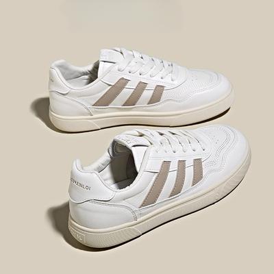 Skórzane białe buty damskie buty wiosenne nowe uniwersalne płaskie buty sportowe buty sportowe z miękką podeszwą niemieckie buty treningowe buty deskorolkowe