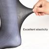 Mens Nylon Sheer Thin Suit Socks Business Dress Socks Blue Striped See Through Formal Dress Over the Calf Stockings