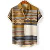 Summer Outdoor Streetwear Men's Fashion Shirts Ethnic Patterns Printed Men's Shirts Casual Daily Men's and Women's Shirt