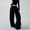 Women's High-Waist American-Style Grey Sweatpants, Cargo Wide Leg, Spring/Autumn 2025 Collection