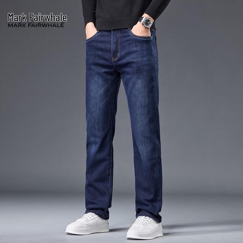 

FAIRWHALE Men s Loose Fit Straight-Leg Fleece Lined Jeans 28