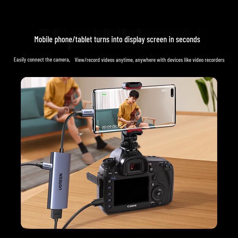 Ugreen 2K Type-C HDMI Capture Card with PD Charging