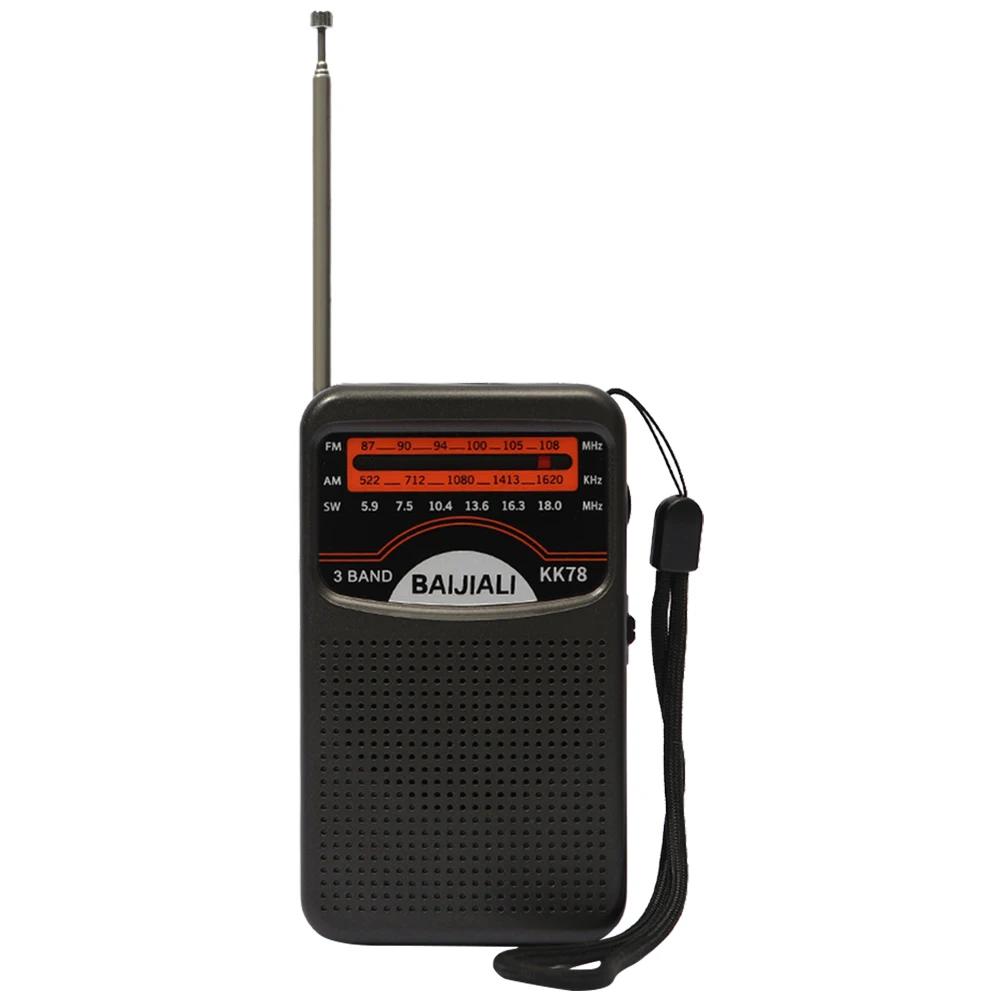 Portable Radio FM AM SW Pocket Pointer Radio Receiver LCD Display Radio on Batteries Walkman for Indoor Outdoor Emergency Use