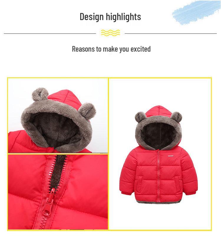 New Lambswool Cotton-Padded Jacket for Boys and Girls - Warm and Thickened Outerwear for Children