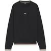 Mens Iconic Stripe Detail Crew Neck Long-Sleeved Sweatshirt