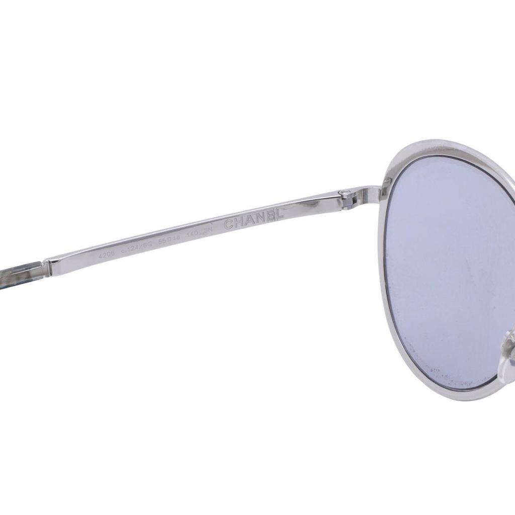 Used CHANEL Sunglasses 4206 Gray x Silver Ladies Women Women Women Men Men [Used]