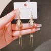 Simple Temperament Light Luxury Anti-lost Earrings Women's Fashion High Sense Tassel Versatile Super Fairy Personalized Earrings