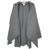 SONIA RYKIEL Gray Cotton Fur Poncho Coat coat 36 grayUsed