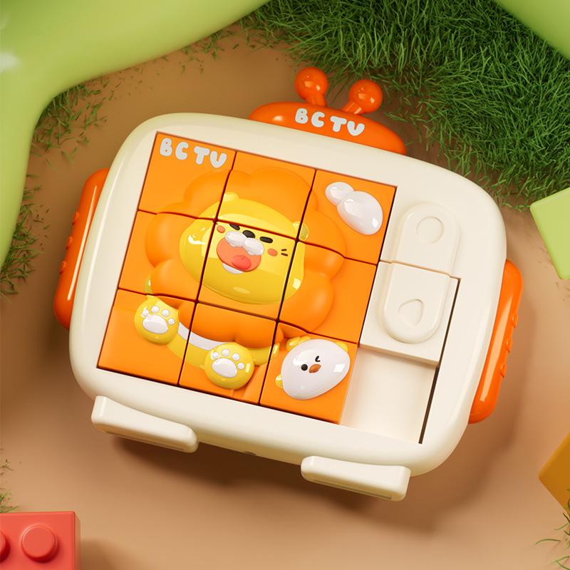 3D Cartoon Animal Sliding Puzzles: Huarong Dao Educational Toy for Kids