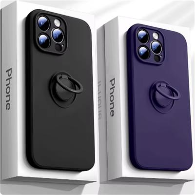 Luksusowy silikonowy uchwyt na pierścień do iPhone'a 16 15 14 13 12 11 Pro Max Mini X XR XS Max 7 8 Plus SE 2020 2022