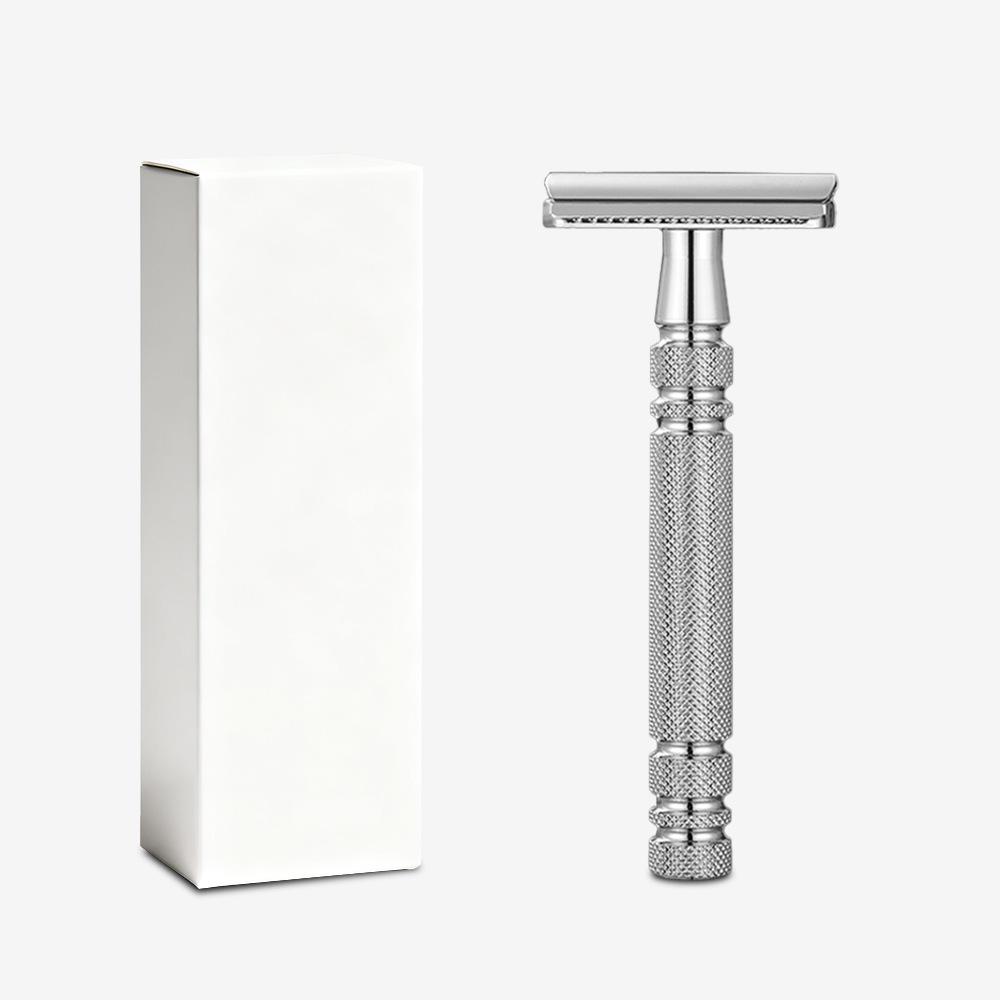 Platinum Double-Edged Safety Razor for Home Shaving