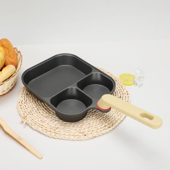 3-In-1 Breakfast Pan Non-Stick Cooking Pan Large Capacity Omelette Skillet Pancake