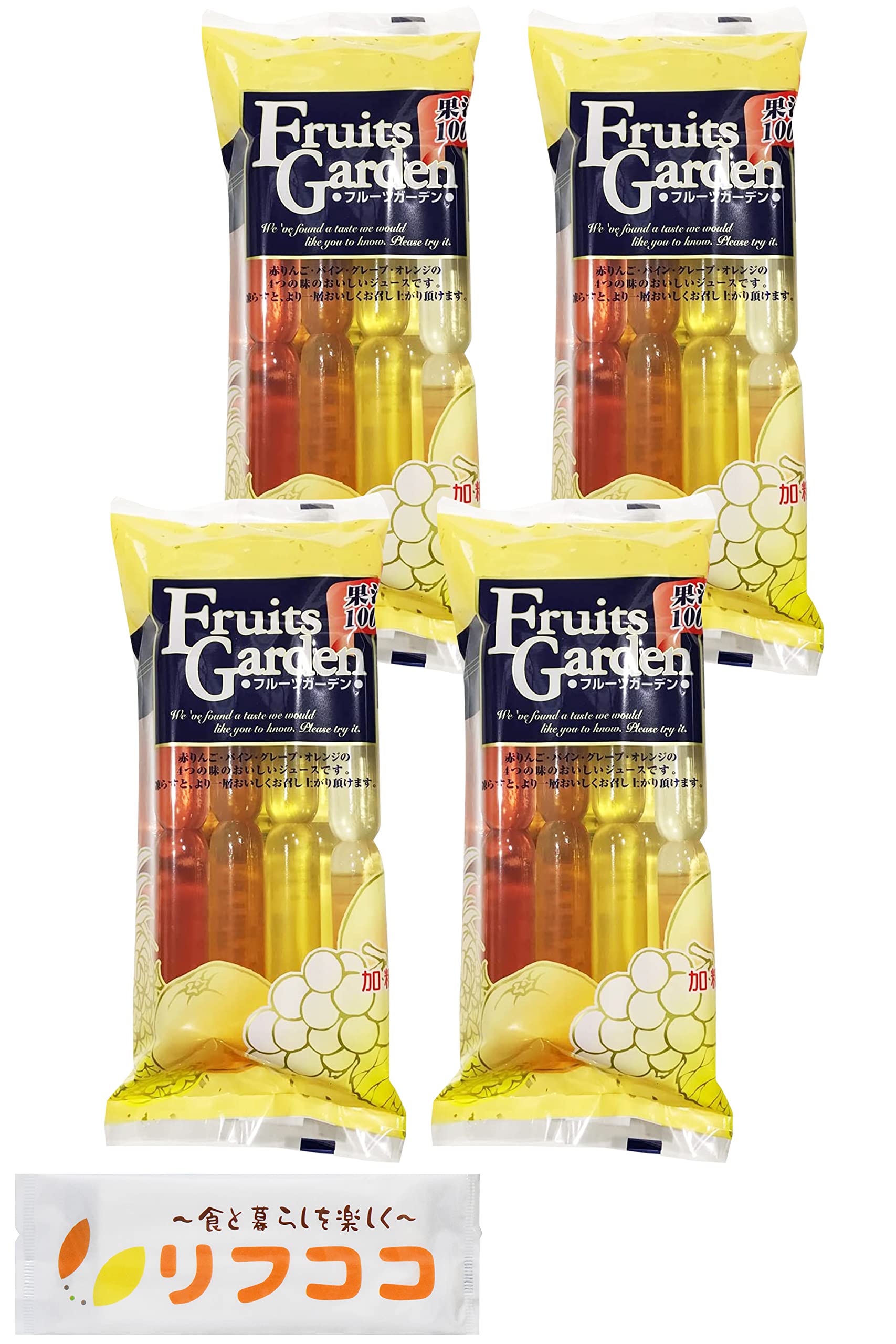 

Margo Foods 100% Фруктовый сок, Фруктовый сад, 1 пакет (60 мл x 8 бутылок) x 4 пакета, Мороженое, Щербет, Сок-бар, Фрукты Popkin