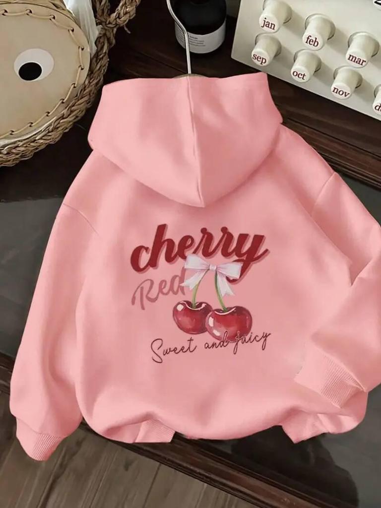 Unisex Trendy American Loose Fit Hooded Print Sweatshirt