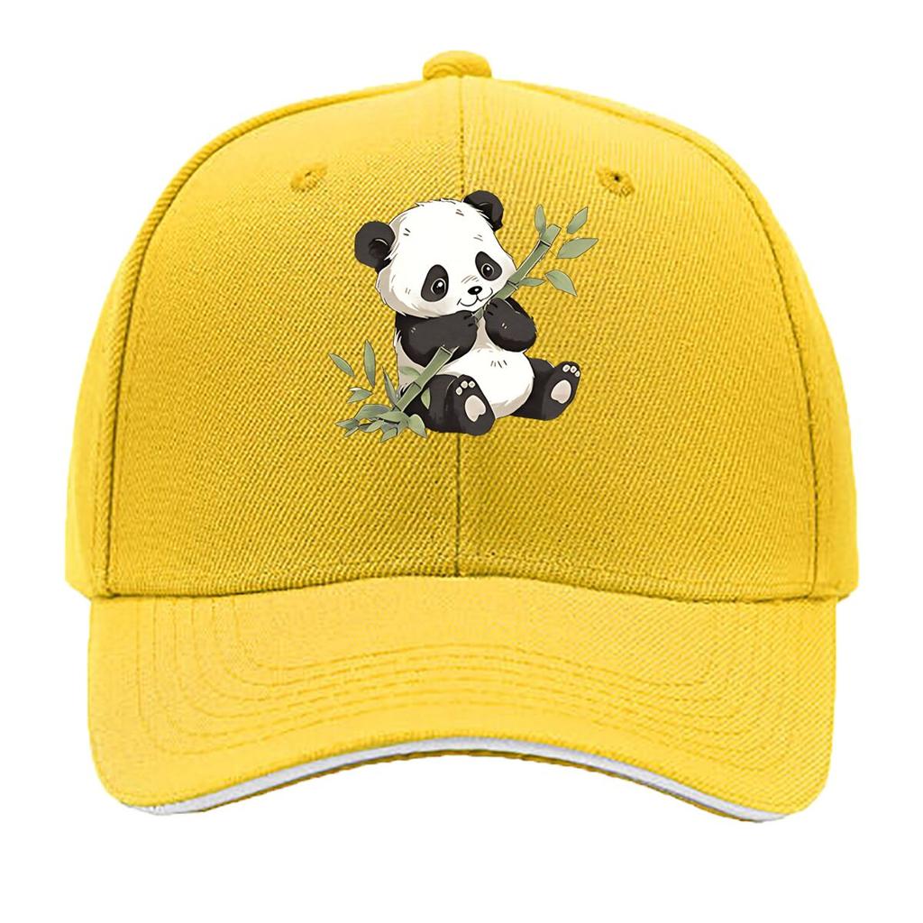 Unisexs Vintage Panda Print Lettering Retro Baseball Cap Lightweight Adjustable Hat Suitable for C Sandwich Baseball Cap