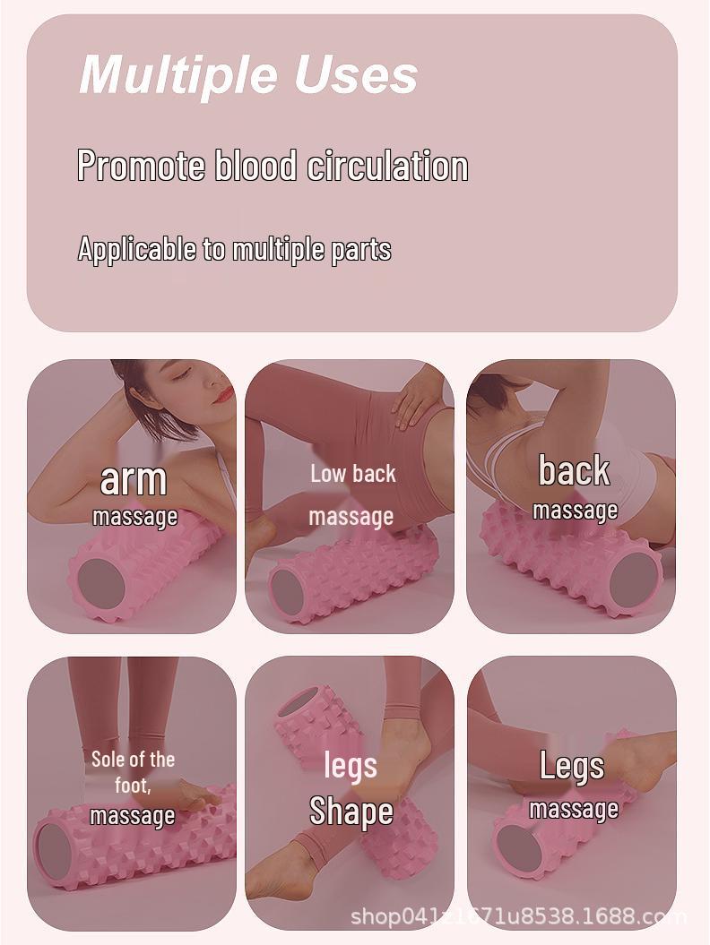 Wolf Tooth Foam Roller: Muscle Relaxation & Yoga Massage Stick 33*13CM Light Purple