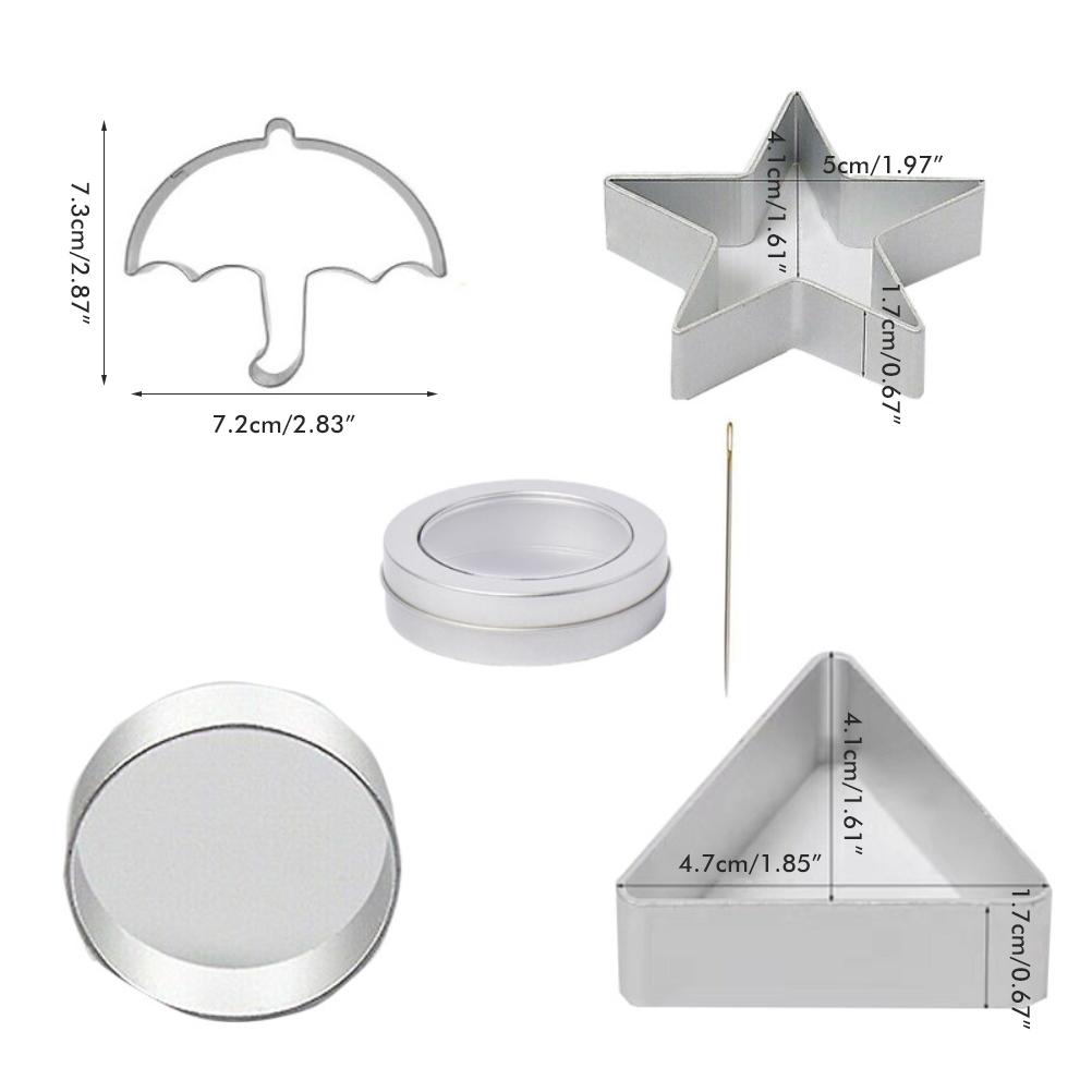 6Pcs Set 2021 TV Stainless Steel Buckle Candy Biscuit Cutters Mold for Cake Chocolate DIY Baking Tools