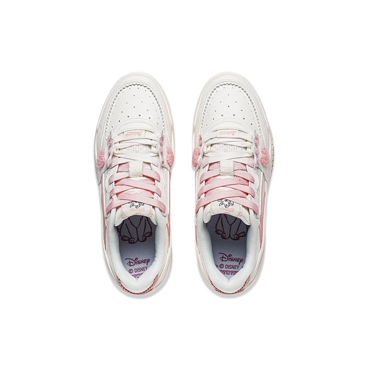 Li Ning Disney Marie Cat Collaboration Series Thick Sole Height Increasing Shock Absorbing Wear Resistant Low Top Skate Shoes Women Sneaker AGCT416-3