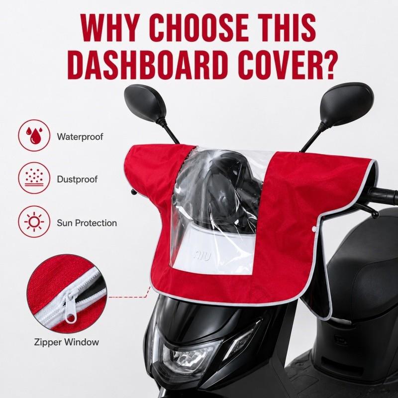 Universal Motorcycle Front Rain Cover Waterproof Sun Protection Dustproof Dashboard Rain Coats Motorcycle Dashboard Rain Cover