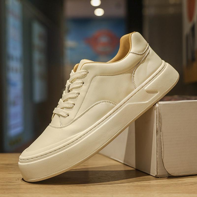 FashionMen's Casual Shoes Fashion Loafers Moccasins Lace Up Man Flats Comfortable Male Genuine Leather Shoes Chaussure Homme Cuir