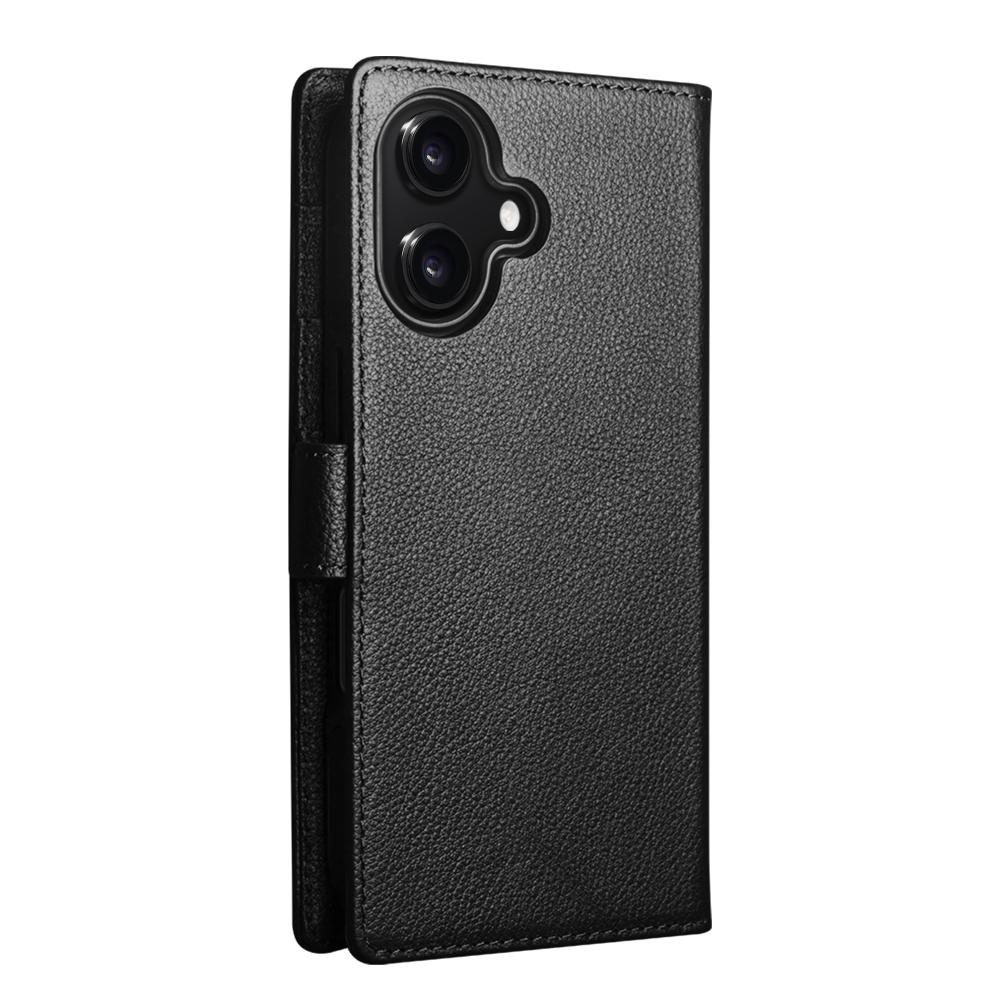 QIALINO For iPhone 17 Case Compatible with MagSafe Detachable Genuine Cow Leather Wallet Phone Cover