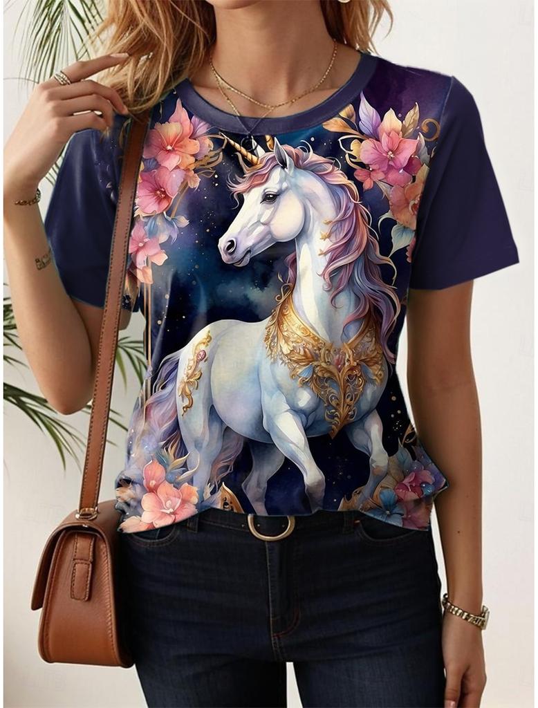 Summer Parrot Bird 3D Print T-shirts Women Streetwear Hawaii Casual Fashion Y2k Short Sleeve T Shirt O-neck Tees Tops Clothing
