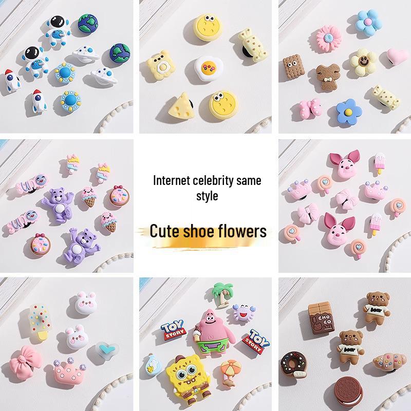 2025 Милі Декоративні Квіткові Пряжки для Взуття - Аксесуари для Взуття з Отворами