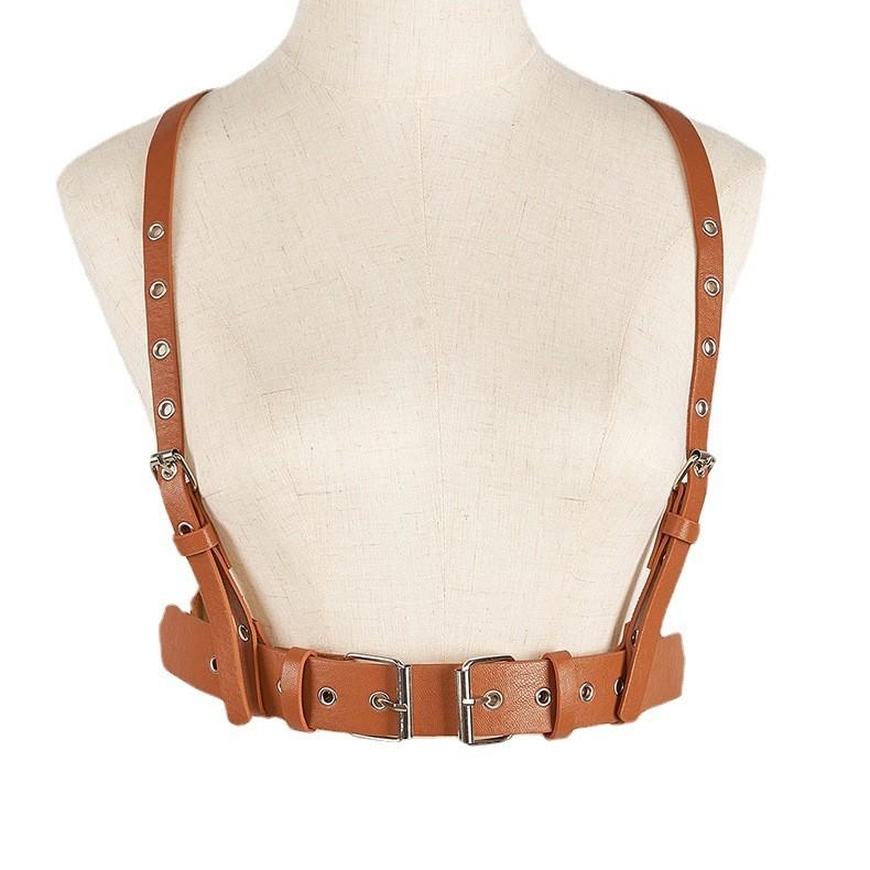 Buckle Fashionable Double And Porous Design Women Casual Shoulder Strap Belt