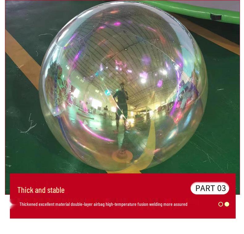 Double-Layer Inflatable PVC Mirror Ball Art Installation - Colorful Laser Sphere