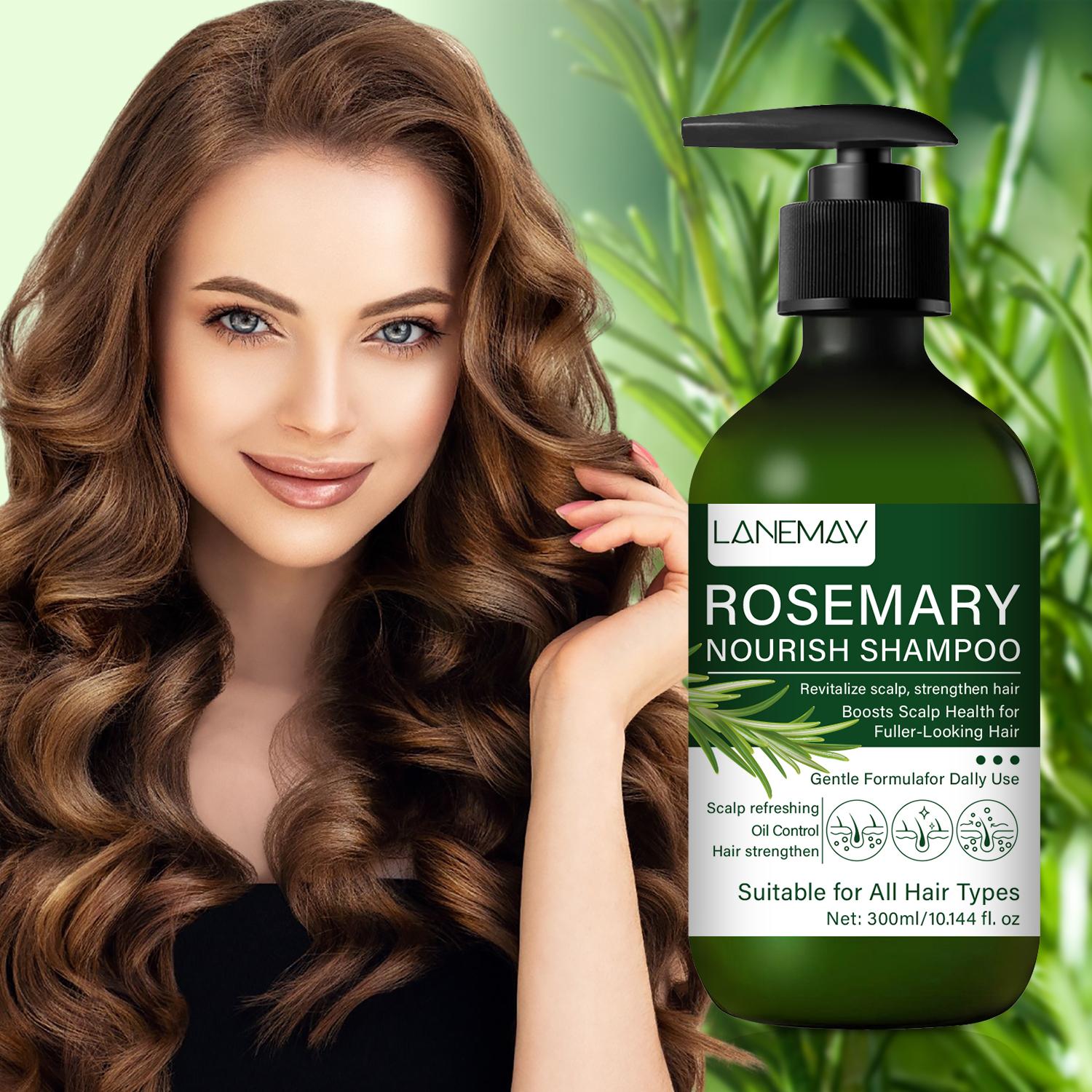 

Rosemary Shampoo-Boosts Scalp, Stremgthen Hair For Fuller-looking Hair-Gentle Formula For Daily Use-Suitable For All Hair Types, 300ml