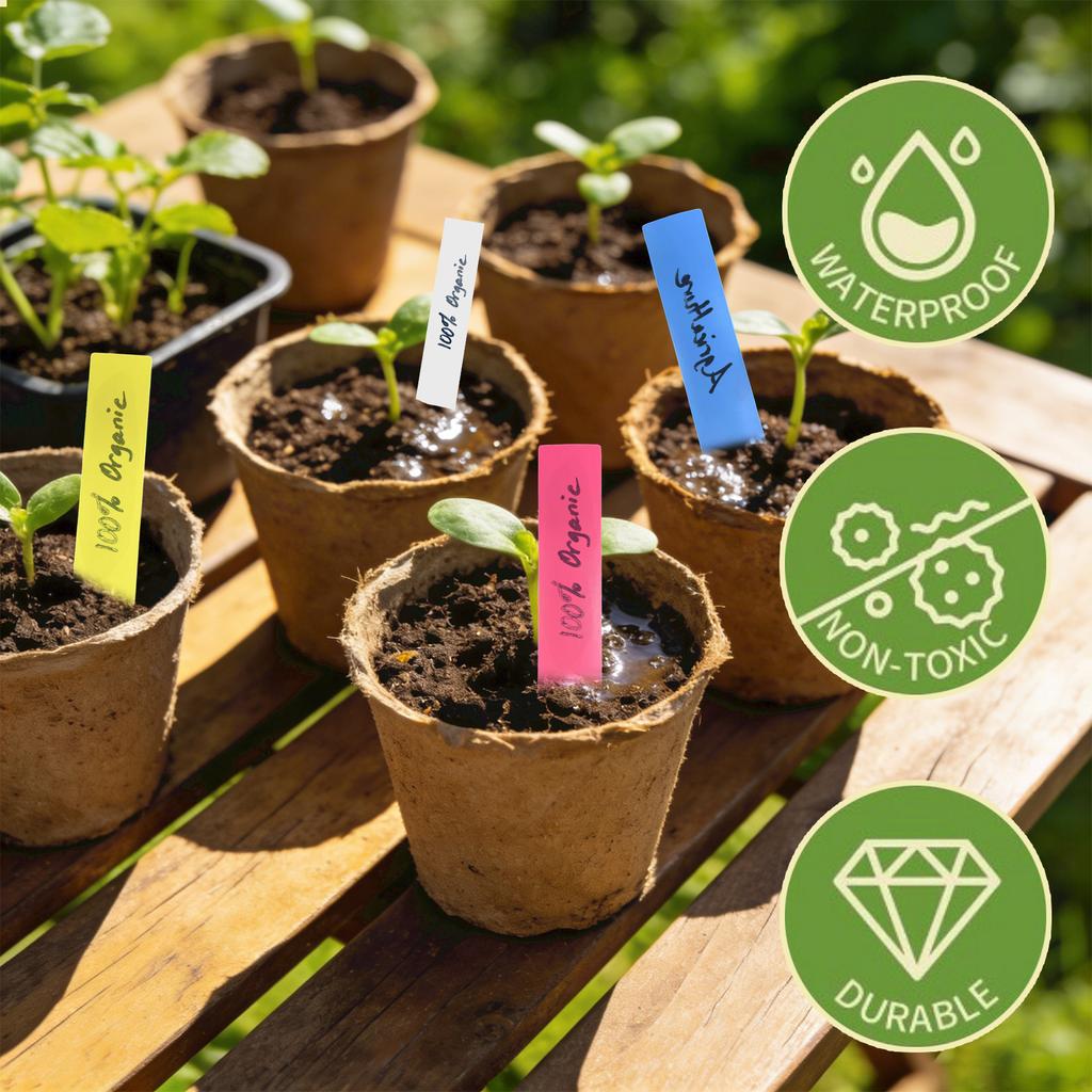 4-Inch Reusable Plastic Plant Labels For Garden Seedlings  Vegetables  Flowers  Etc.  Gardening Organization Set 100pc 3ml