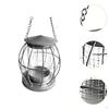Outdoor Caged Bird Hanging Feeder, with Chain, Lover Gift, Food Dispenser, Birdfeeder, for