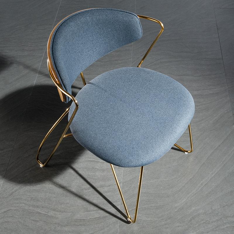 Nordic Dining Chair Kitchen Furniture Luxury Armchair Dining Chairs Industrial Restaurant Dessert Milk Tea Shop Lounge Chair