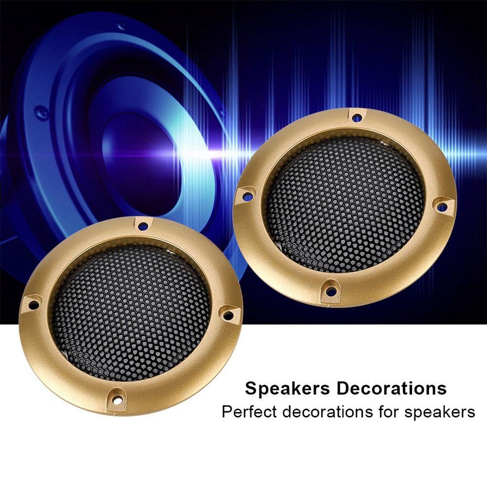 2Pcs Black Gold Silver Speaker Protective Grill Decorative Speaker Mesh Circle  Audio DIY Decoration