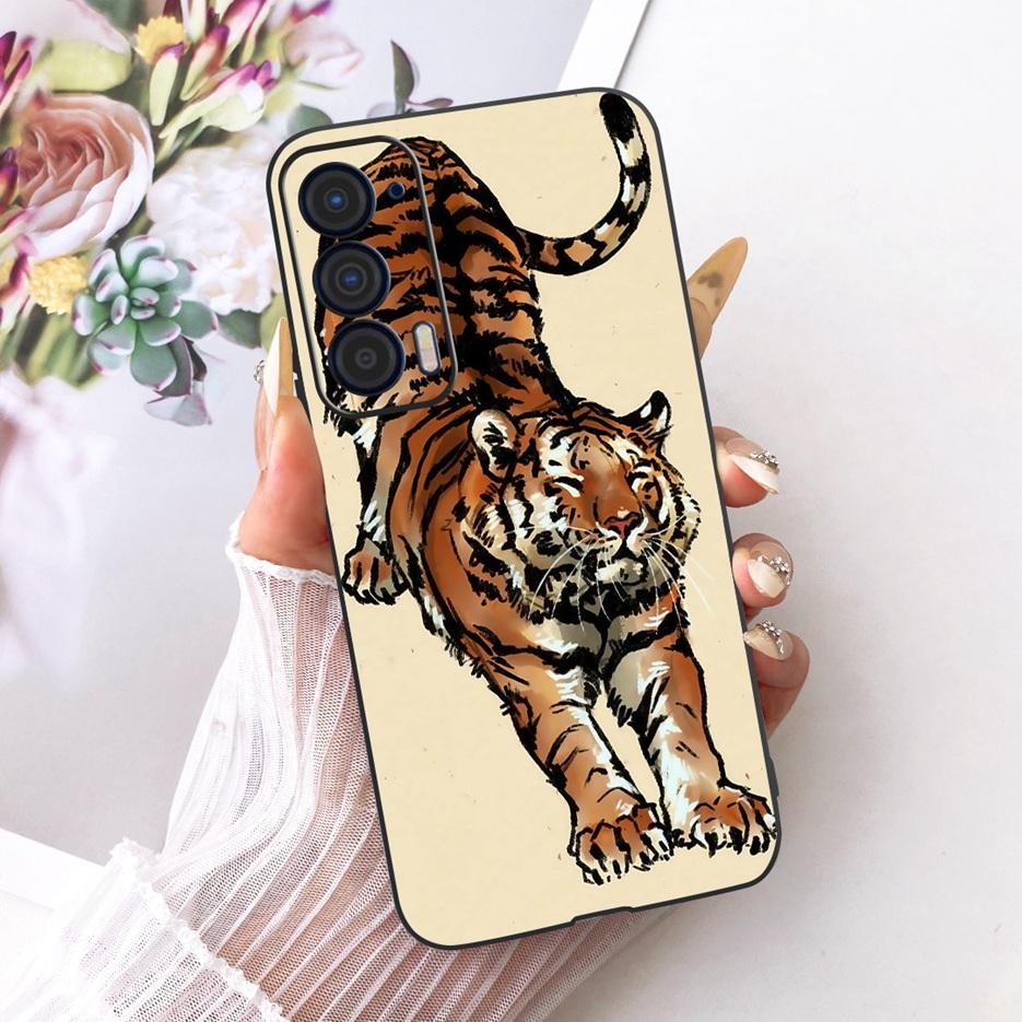 For Motorola Edge 2021 Case XT2141-1 Luxury Butterfly Tree Painted Cover Soft Silicone Case For Motorola Edge 2021 Edge2021 Bags