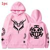 Trafalgar D Water Law Hoodie With Polyester Fabric For Adult Anime Fans