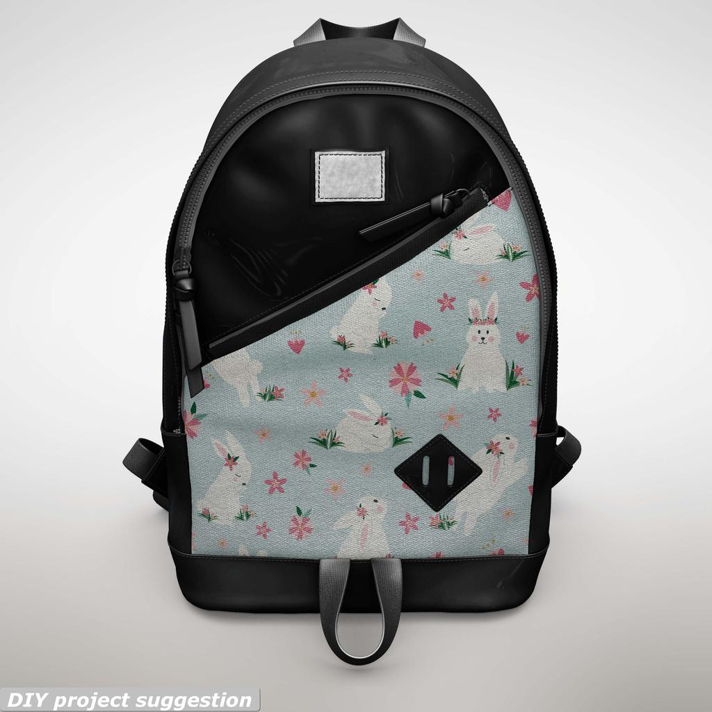 Outdoor Dekostoffe Oxford - Motiv Fröhliche Hasen I Dr154