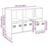 VidaXL Buffet anthracite 101,5x39x73,5 cm acier laminé à froid, meuble de rangement, meuble de rangement de cuisine, meuble 851366