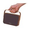 Wireless speaker for TV Introducing a chic woodgrain design Comes with a transmitter for wireless enjoyment Easy operation Equipped with a A speaker