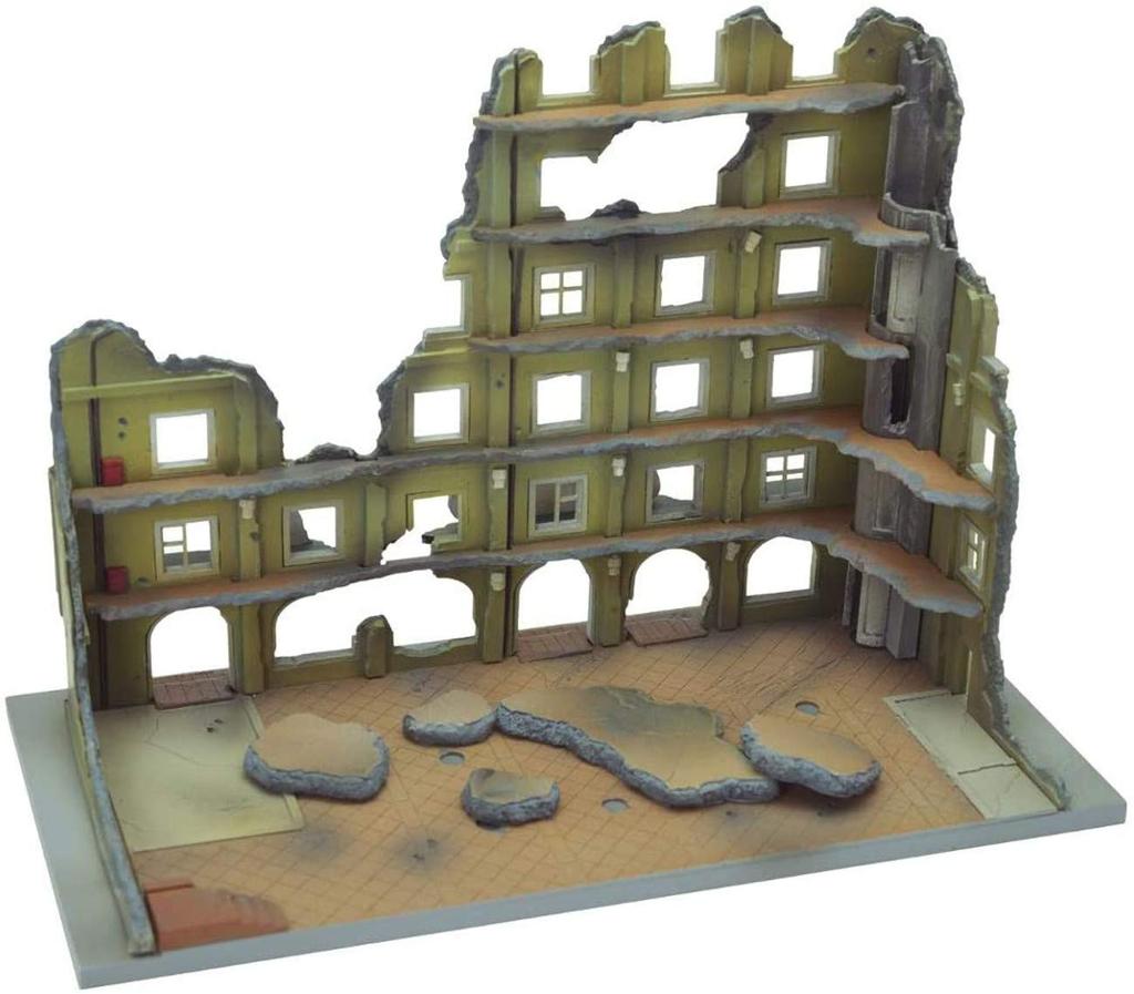 Tomytec 1/144 DioColle Combat Series DCM04 Destroyed Building C Pre-painted Plastic Model 311874