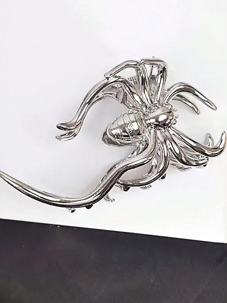 1 Pcs Silver Spider Hair Claws For Women Girls Party Hair Accessories