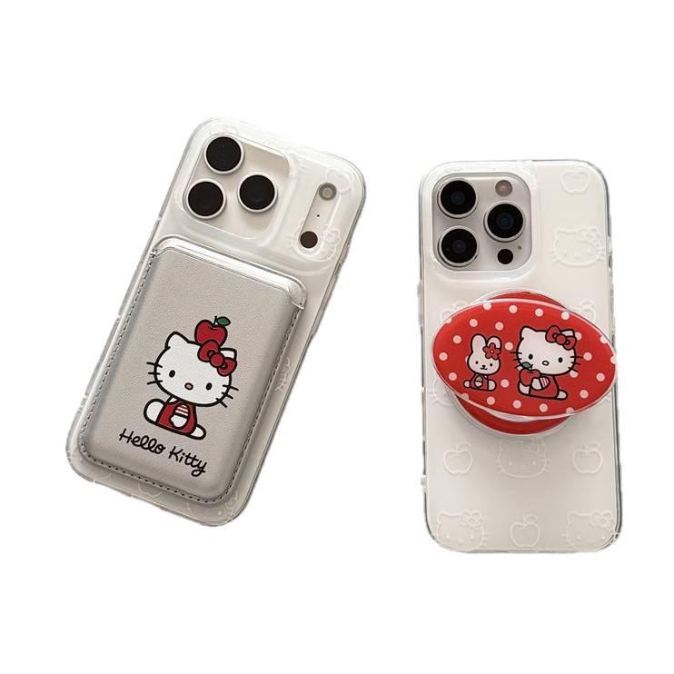 Line Art Cat Magnetic Phone Holder for iPhone 17/16 Pro Max/15/14 Girly Case