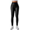 PU Lederhose High-waisted Tasche Yogahose Sport Fitness Laufleggings Nachtclub