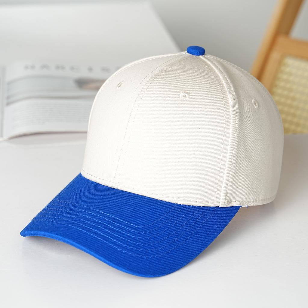 Baumwolle Hartschalen-Baseballkappe farblich passend Mode Pendler vielseitige Freizeitkappe Studentenmütze Outdoor-Baseballkappe