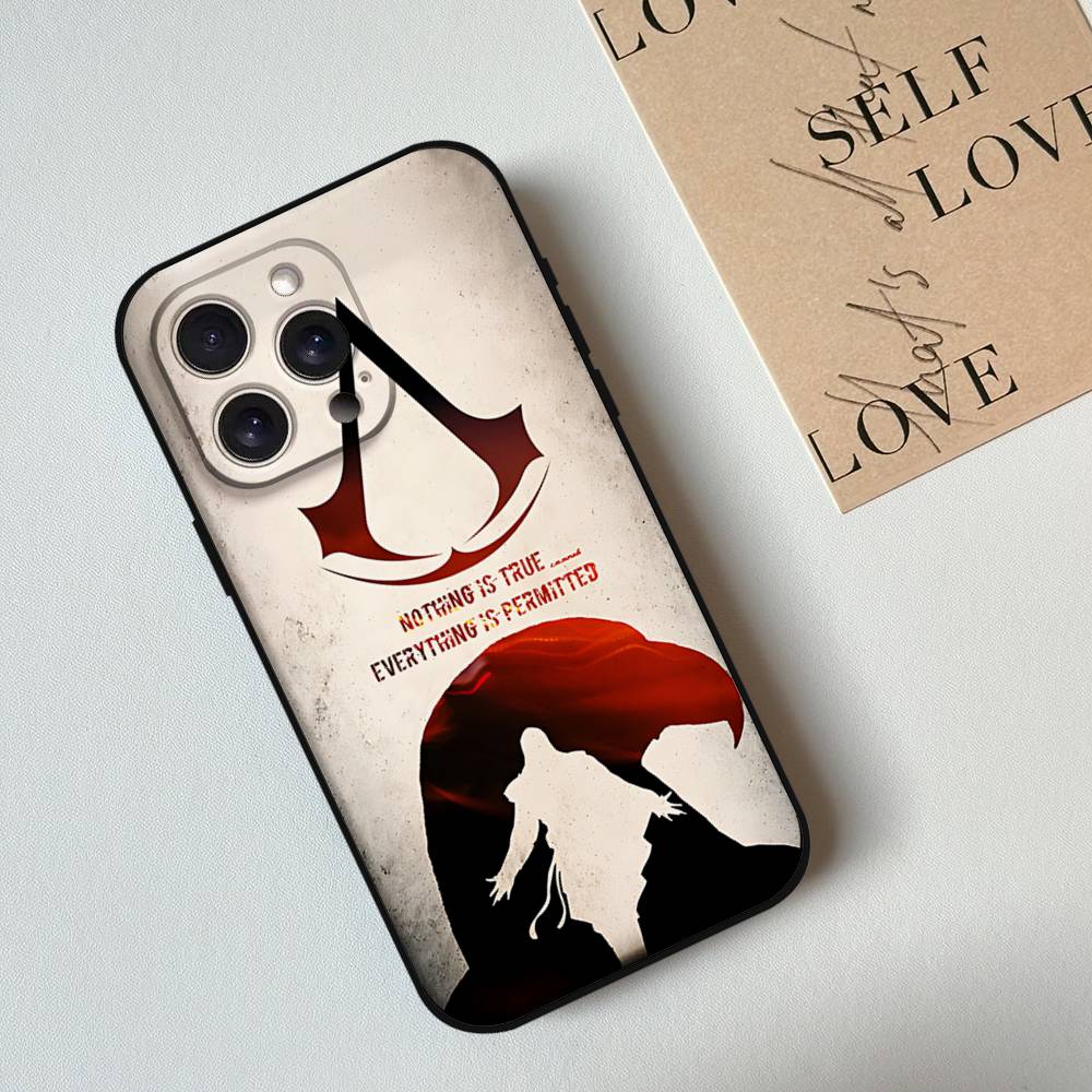 A-Assassins Game C-Creed Custodia per Telefono Custodia per Telefono Per Iphone 17 16 15 11 13 14 Pro Max X Xr Xs Max 12mini Cover Nera