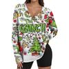 Women's Fashion Loose Raglan Sleeve T-Shirt With Christmas Print Casual Top
