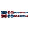J-186 Retro Red Toe Nail Stickers 24 Pieces Per Box