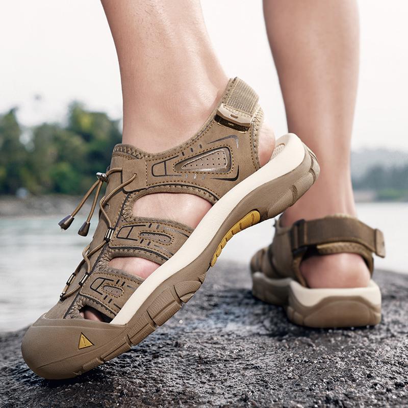 Fashion Fashion Men's Summer Sandals Men Soft Comfortable Beach Walking Shoes Quick-Dry Wading Aqua Shoes Best Seller Male Beach Sandaly