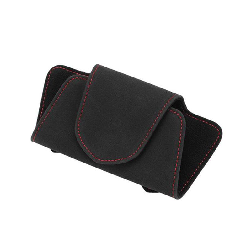 Hot-selling High-quality PU Leather Suede Car Eyeglass Holders, Sunglasses Holders, Multi-functional Sunshade Storage Racks 15*7.5CM(5.91*2.95in)